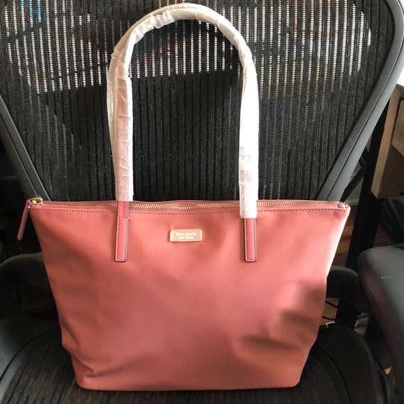 kate spade Handbags - Kate Spade Nylon Tote Dusty Rose NEW!!!